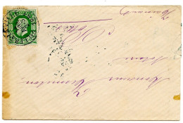 BELGIQUE -  COB 30 SIMPLE CERCLE VILLERS LA VILLE SUR LETTRE, 1884 - 1884-1891 Leopoldo II