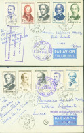 1ère Liaison Aérienne Directe Paris Quito Lima 13 3 58 + 1er Vuelo Air France Lima Paris 16 3 38 CAD Roanne 11 3 58 - 1927-1959 Lettres & Documents