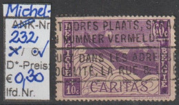 1927 - BELGIEN - SM "Für Die Kriegsverletzten..." 60+10 C Violett - O Gestempelt - S.Scan (232o Be) - 1922-1927 Houyoux