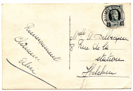 BELGIQUE - COB 193 SIMPLE CERCLE RELAIS A ETOILES RUMILLIES SUR CARTE POSTALE - Sternenstempel