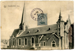 BELGIQUE - COB 183 SIMPLE CERCLE RELAIS A ETOILES STEEHUFFEL SUR CARTE POSTALE, 1921 - Postmarks With Stars