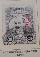 EL)1921 MEXICO, FROM THE SERIES 1917-20 WITH OFFICIAL SURCHARGE IN RED AQUILES SERDÁN 30C SCT O141, WITH CANCELLATION - Mexico