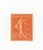 Semeuse Lignée 0fr50 Rouge YT 199 Faux De Marseille . Rare, Voir Scan . Cote YT : 50 € , Maury N° 199 : 55 € . PRIX FIXE - Neufs