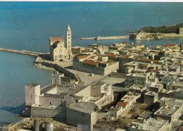 CARTOLINA  TRANI,PUGLIA-IL CASTELLO SVEVO E LA CATTEDRALE-VEDUTA AEREA-STORIA,MEMORIA,CULTURA,BELLA ITALIA,NON VIAGGIATA - Trani