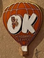 MONTGOLFIERE - BALLOON - BALLON A AIR CHAUD - OK PERSONNEL SERVICE  -             (33) - Airships