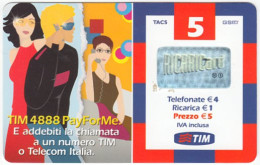 ITALY E-644 Prepaid TIM - Cartoon, Communication, Telephone - Used - Schede GSM, Prepagate & Ricariche