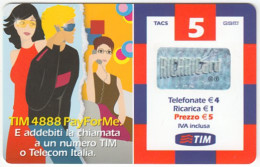 ITALY E-645 Prepaid TIM - Cartoon, Communication, Telephone - Used - Schede GSM, Prepagate & Ricariche