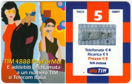 ITALY E-648 Prepaid TIM - Cartoon, Communication, Telephone - Used - Schede GSM, Prepagate & Ricariche