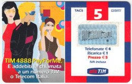 ITALY E-651 Prepaid TIM - Cartoon, Communication, Telephone - Used - Schede GSM, Prepagate & Ricariche