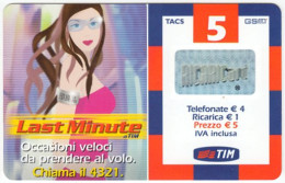 ITALY E-664 Prepaid TIM - Cartoon, People, Woman - Used - Schede GSM, Prepagate & Ricariche