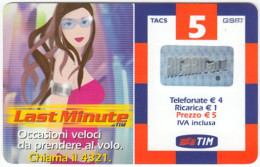 ITALY E-666 Prepaid TIM - Cartoon, People, Woman - Used - Schede GSM, Prepagate & Ricariche