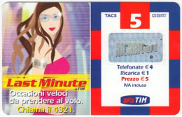 ITALY E-668 Prepaid TIM - Cartoon, People, Woman - Used - Schede GSM, Prepagate & Ricariche