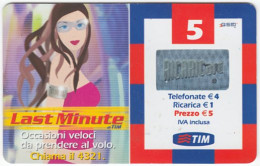 ITALY E-674 Prepaid TIM - Cartoon, People, Woman - Used - Schede GSM, Prepagate & Ricariche