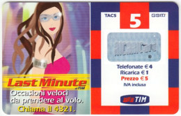 ITALY E-677 Prepaid TIM - Cartoon, People, Woman - Used - Schede GSM, Prepagate & Ricariche