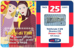 ITALY E-686 Prepaid TIM - Cartoon, People, Woman - Used - Schede GSM, Prepagate & Ricariche