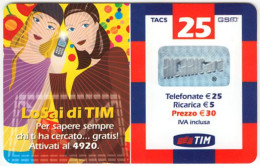 ITALY E-687 Prepaid TIM - Cartoon, People, Woman - Used - Schede GSM, Prepagate & Ricariche