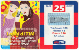 ITALY E-689 Prepaid TIM - Cartoon, People, Woman - Used - Schede GSM, Prepagate & Ricariche