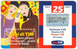 ITALY E-690 Prepaid TIM - Cartoon, People, Woman - Used - Schede GSM, Prepagate & Ricariche