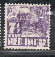 DUTCH INDIA INDIE INDE NEDERLANDS HOLLAND OLANDESE OLANDESI INDIES 1933 1937 1934 RICE FIELD SCENE 7 1/2c USED USATO - Nederlands-Indië