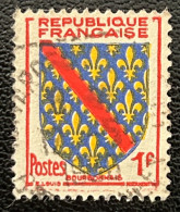 FRA1002U7 - Armoiries De Provinces (VII) - Bourbonnais - 1 F Used Stamp - 1954 - France YT 1002 - 1941-66 Escudos Y Blasones