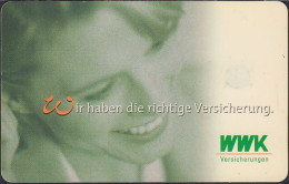 GERMANY S01/98 - WWK - Versicherungen - Frau - Woman - S-Reeksen : Loketten Met Reclame Van Derden