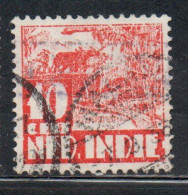 DUTCH INDIA INDIE INDE NEDERLANDS HOLLAND OLANDESE OLANDESI INDIES 1933 1937 1934 RICE FIELD SCENE 10c USED USATO - Nederlands-Indië