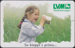 GERMANY S08/98 - LVM Versicherung - Mädchen Und Junge - Dosentelefon - S-Series : Taquillas Con Publicidad De Terceros