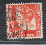 DUTCH INDIA INDIE INDE NEDERLANDS HOLLAND OLANDESE OLANDESI INDIES 1933 1937 QUEEN WILHELMINA 12 1/2c USED USATO - Nederlands-Indië