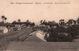 Afrique Occidentale - Guinée Française - Conakry, La Rue Du Commerce - Carte Fortier N° 390 - Guinée Française