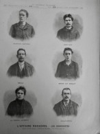 1892 ANARCHISTE ATTENTAT AFFAIRE RAVACHOL MARTINET MATHIEU BISCUIT BEALA JOUBERT CHAUMARTIN 1 JOURNAL ANCIEN - Documenti Storici
