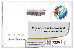 India 2018 Gandhi (Box 2D) Real Used Registered Cover Sent In The Year 2023 From India To Switzerland - Ongebruikt