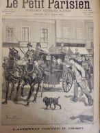 1894 ANARCHISTE ATTENTAT CRISPI CARROSSE REVOLVER ASSASSIN 1 JOURNAL ANCIEN - Documenti Storici