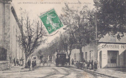 13 / MARSEILLE / SAINT BARNABE / LE BOULEVARD DE L EGLISE / GUENDE 1460 / RARE ET TRES BELLE  CARTE - Saint Barnabé, Saint Julien, Montolivet