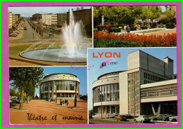 CPM LYON 69 - Multi Vue Theatre Et Mairie Voyagé 1975 - Lyon 8