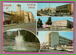 CPM LYON 69 - Multi Vue Les Etats-Unis Voyagé 1976 Tampon Sos Amitié - Lyon 8