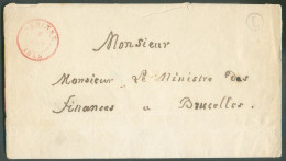 LSC De GEDINNE Le 9 Août 1848 + Boîte L De BOURSEIGNES NEUVE Vers Le Ministre Des Finances à Bruxelles; Franchise De Por - 1830-1849 (Belgique Indépendante)