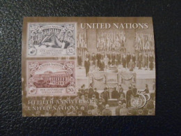 NATIONS-UNIES NEW-YORK YT BF12 - 50e ANNIVERSAIRE DES NATIONS-UNIES** - Unused Stamps