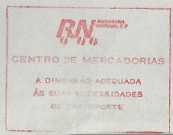 Portugal 1988 Cover Fragment Meter Stamp Frama Slogan National Road Co. From Lisbon Areeiro Agency Transport Bus - Bussen