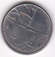 San Marino , 100 Lire 1990, 1600 Ans D'histoire, Acier Inoxydable, KM# 254 - Saint-Marin