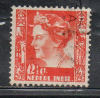 DUTCH INDIA INDIE INDE NEDERLANDS HOLLAND OLANDESE OLANDESI INDIES 1933 1937 1934 QUEEN WILHELMINA 12 1/2c USED USATO - Nederlands-Indië