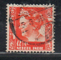 DUTCH INDIA INDIE INDE NEDERLANDS HOLLAND OLANDESE OLANDESI INDIES 1933 1937 1934 QUEEN WILHELMINA 12 1/2c USED USATO - Nederlands-Indië