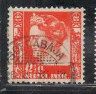 DUTCH INDIA INDIE INDE NEDERLANDS HOLLAND OLANDESE OLANDESI INDIES 1933 1937 1934 QUEEN WILHELMINA 12 1/2c USED USATO - Nederlands-Indië