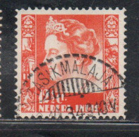 DUTCH INDIA INDIE INDE NEDERLANDS HOLLAND OLANDESE OLANDESI INDIES 1933 1937 1934 QUEEN WILHELMINA 12 1/2c USED USATO - Nederlands-Indië