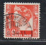 DUTCH INDIA INDIE INDE NEDERLANDS HOLLAND OLANDESE OLANDESI INDIES 1933 1937 1934 QUEEN WILHELMINA 12 1/2c USED USATO - Nederlands-Indië