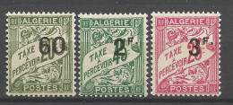 ALGERIE TAXE N° 12 à 14 NEUF* TRACE DE CHARNIERE   / Hinge / MH - Postage Due