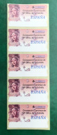 España Spain 1999, ATM ETIQUETA, Coronación De M. Stma. De La Estre, Tira De 5 Etiquetas Blancas / Strip Of 5, Nuevos ** - Timbres De Distributeurs [ATM]