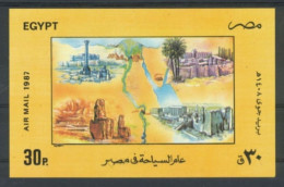 EGYPT - 1987, MINIATURE STAMP SHEET OF TOURISM, UMM (**). - Nuevos