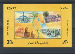 EGYPT - 1987, MINIATURE STAMP SHEET OF TOURISM, UMM (**). - Ongebruikt