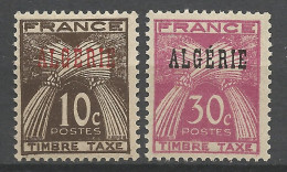 ALGERIE TAXE N° 33 à 34 NEUF** LUXE SANS CHARNIERE  / Hingeless / MNH - Impuestos