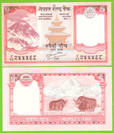 NEPAL 5 RUPEES 2010 P-60b UNC - Népal